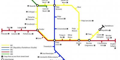 地图的布加勒斯特公共交通 