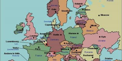 地图的布加勒斯特欧洲