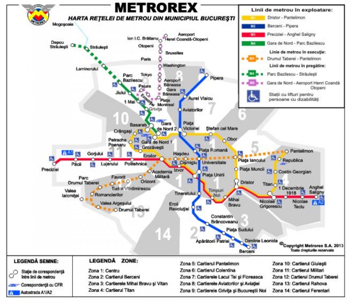 布加勒斯特的地铁图