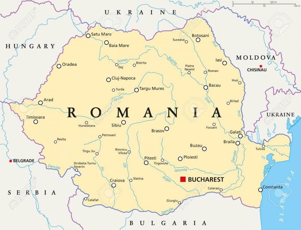 首都罗马尼亚地图
