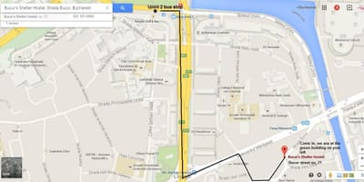地图上的旅馆bucuresti
