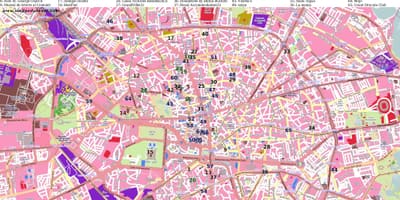 布加勒斯特的街道地图